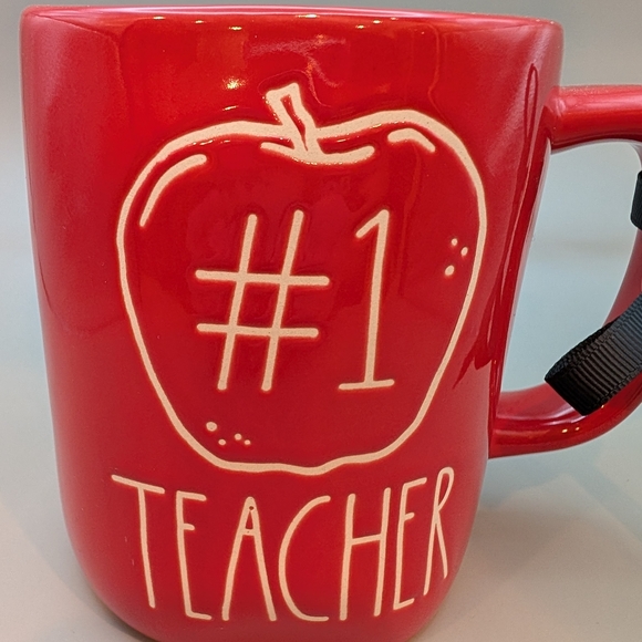 Rae Dunn Other - RAE DUNN Red Mug #1 Teacher White Interior NWT